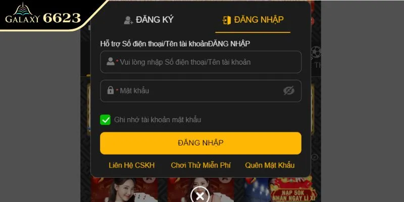 Hoàn thành Login account vào nhà cái